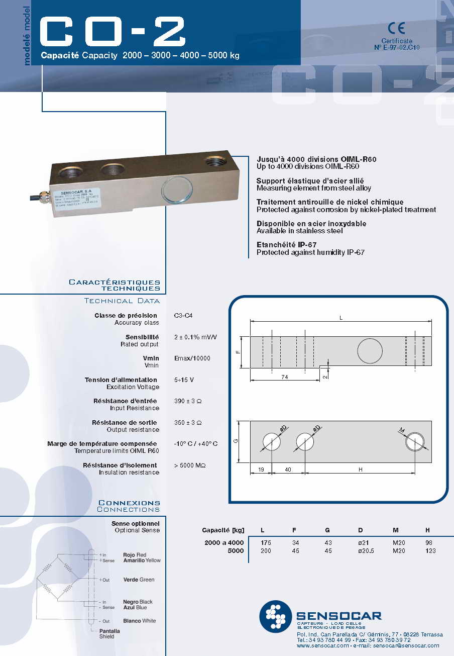 CO-2稱重傳感器 CO-2稱重傳感器