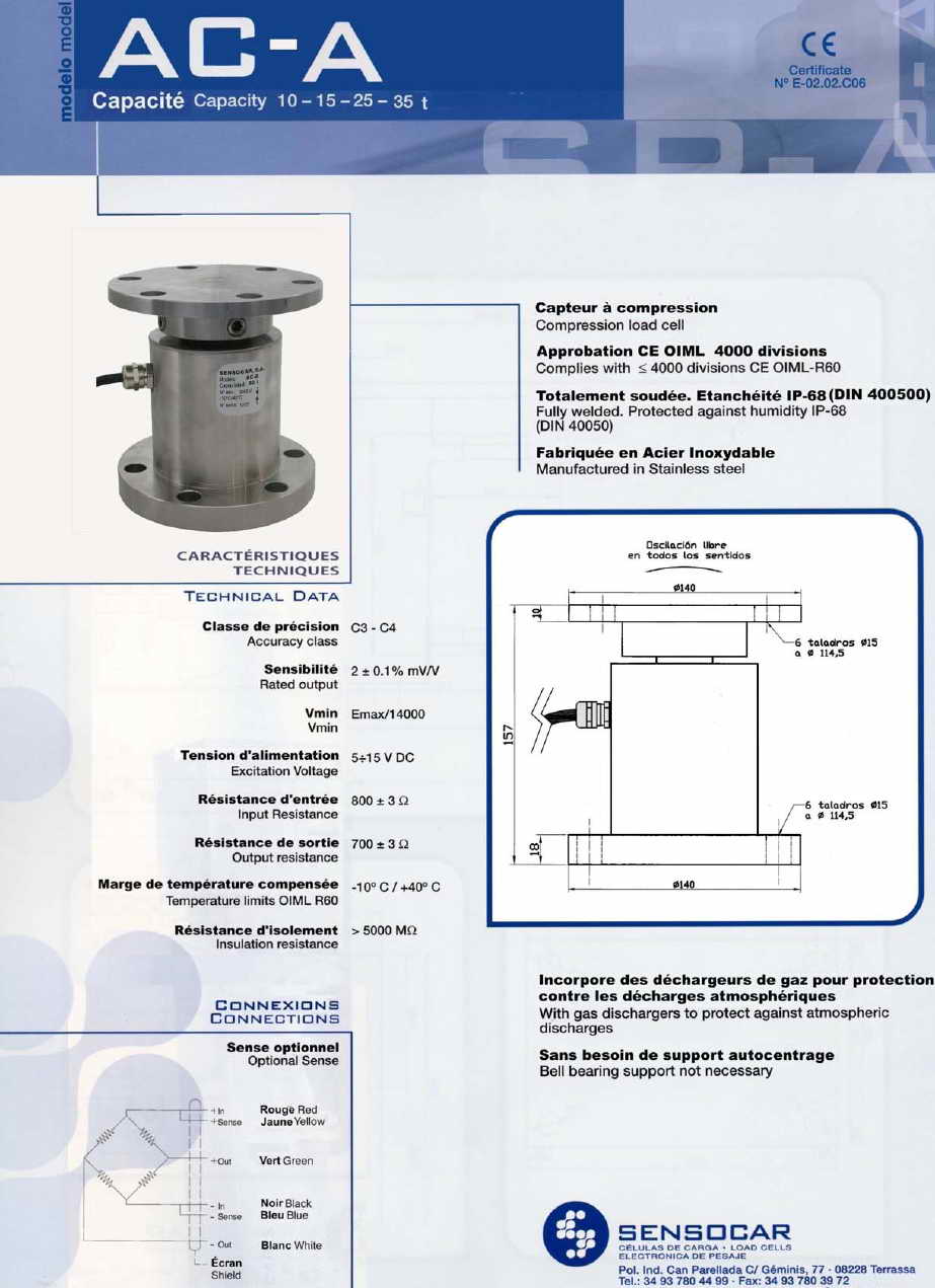 AC-A稱重傳感器 AC-A稱重傳感器