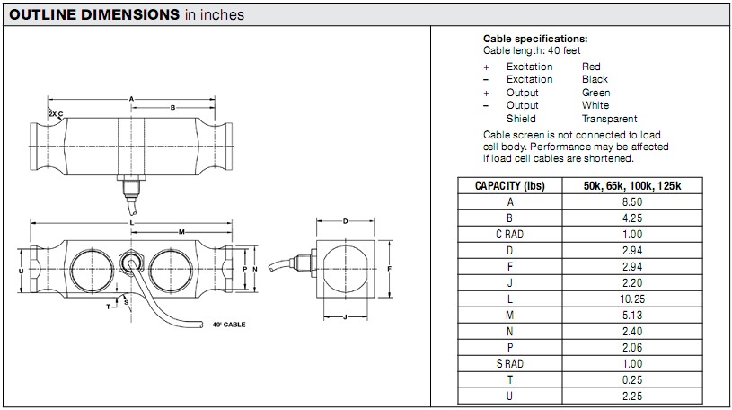9223-100klbs稱重傳感器